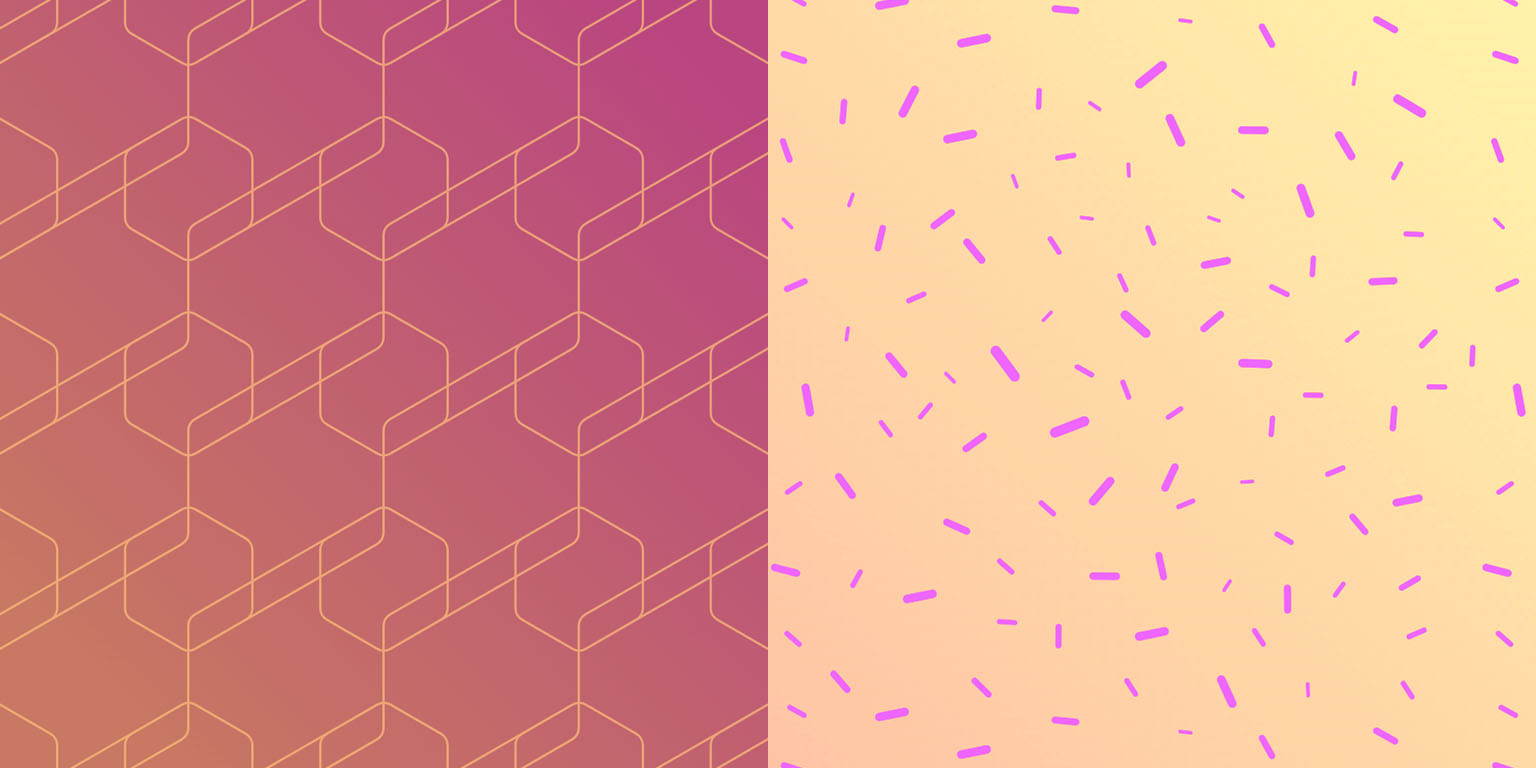 Carrd Confetti, Hexagons (rounded)